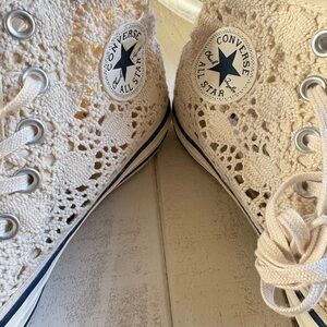 Converse All-Star Women's Cream Crochet High Tops